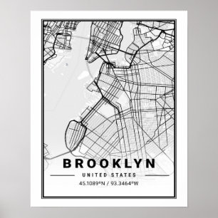 Brooklyn New York US United Stater Travel City Kar Poster