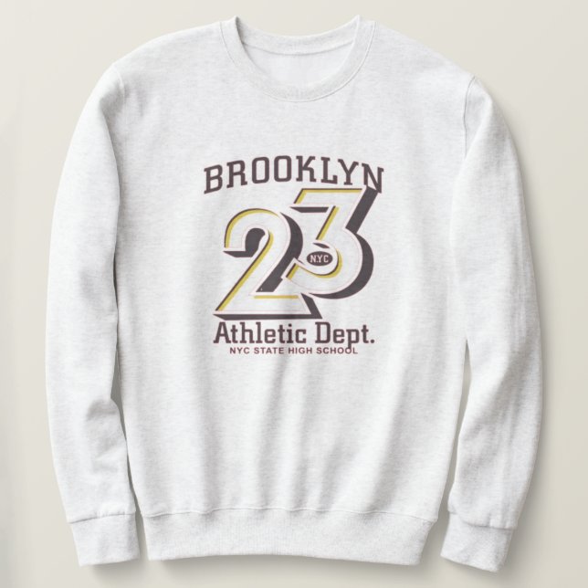Brooklyn New York Varsity College Style  Lång Ärmad Tröja (Design framsida)