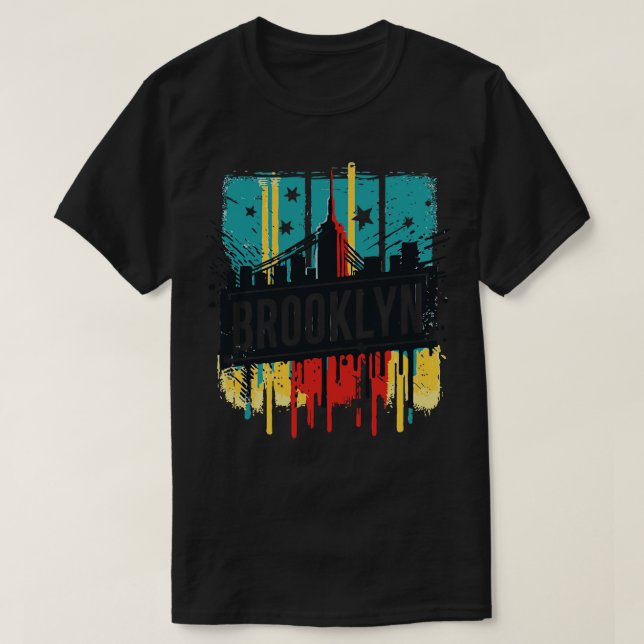 Brooklyn New York Vintage T Shirt (Design framsida)