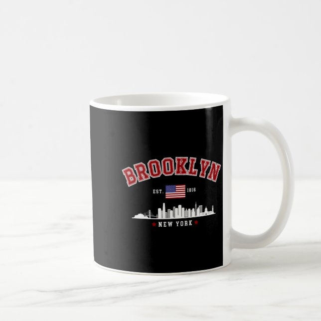Brooklyn Ney York Est 1816  Kaffemugg (Höger)