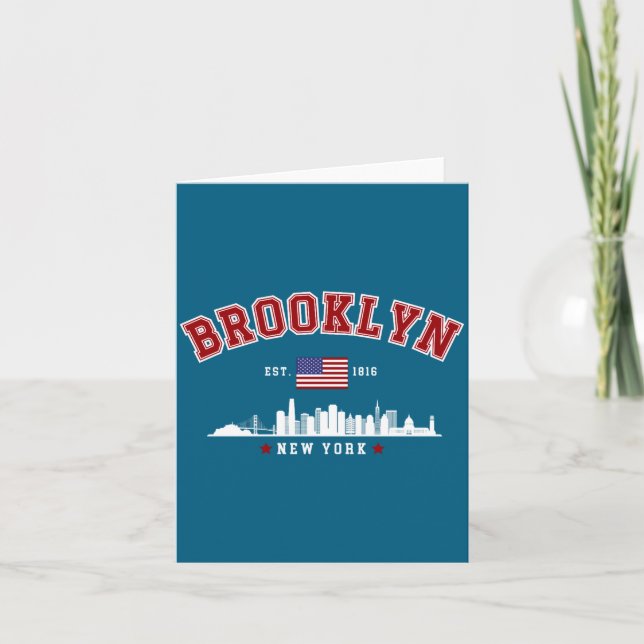 Brooklyn Ney York Est 1816  Kort (Framsida)