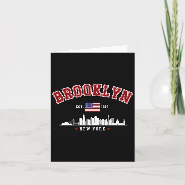 Brooklyn Ney York Est 1816  Kort (Framsida)