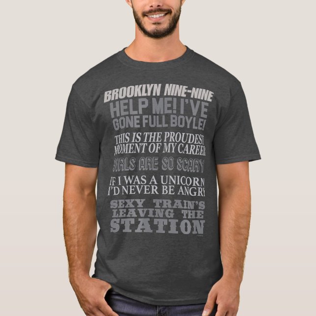 Brooklyn Nine-Nine Charles Boyle Quote Mash-up T Shirt (Framsida)
