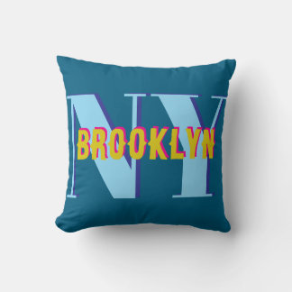 BROOKLYN NY blue grått bklyn snyggt Kudde