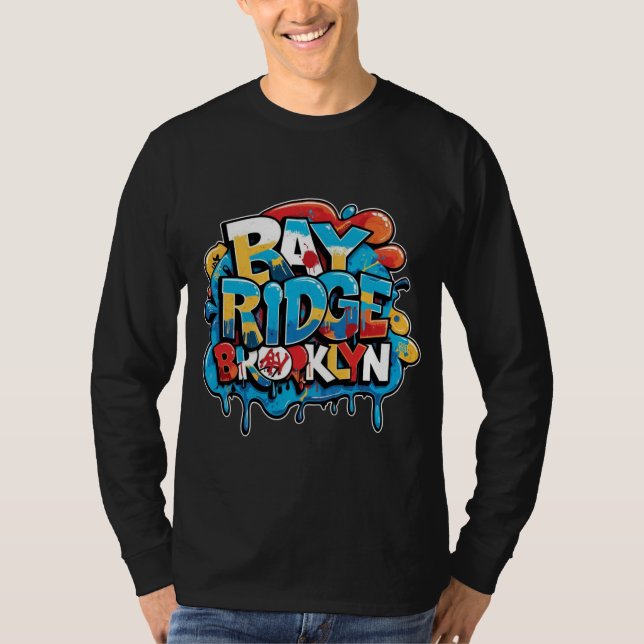 Brooklyn, NY - Graffiti Streetwear T Shirt (Framsida)