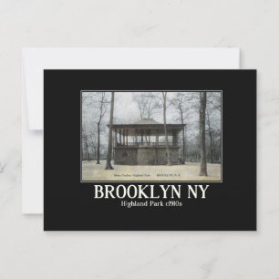 Brooklyn NY Highland Park, Music Pavilion Vykort