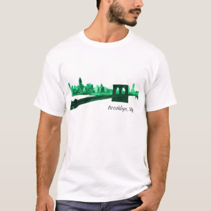 Brooklyn NY i gröna toner T-shirt