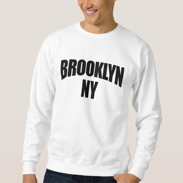 Brooklyn NY New York Lång Ärmad Tröja (Framsida)