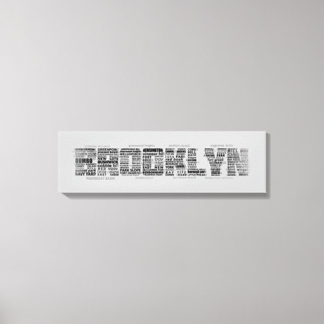 Brooklyn NY New York Ord Art Canvastryck (Framsida)