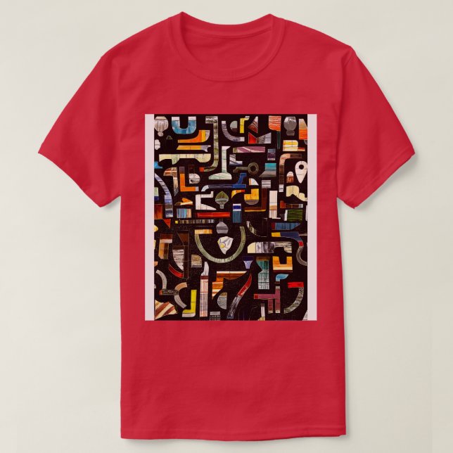 Brooklyn NY Tunnelbanan Mosaic Art T Shirt (Design framsida)