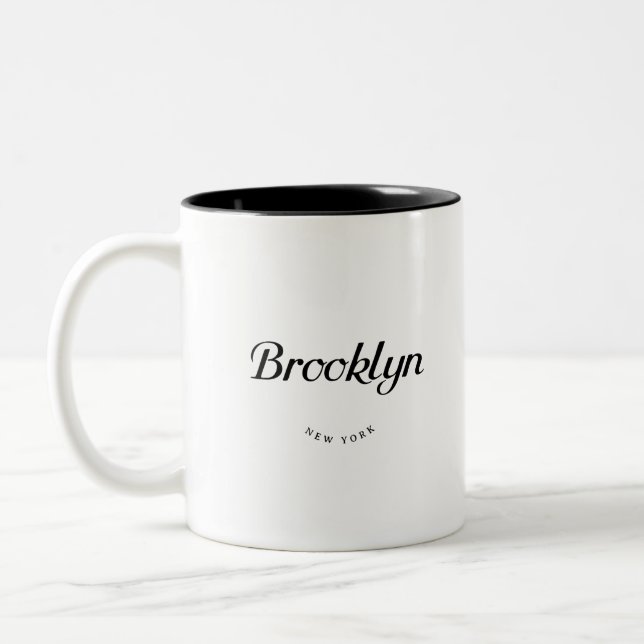 Brooklyn NY Två-Tonad Mugg (Vänster)