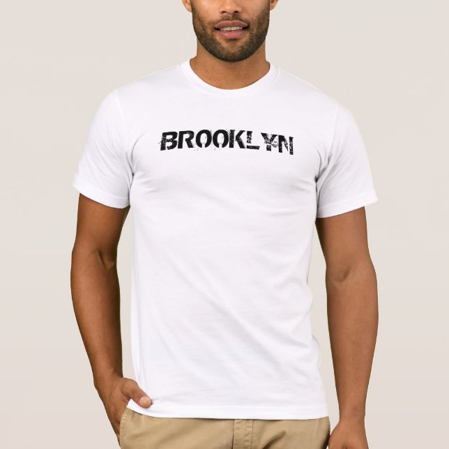 Brooklyn Nyc New York City Bella Canvas Basic T Shirt (Framsida)