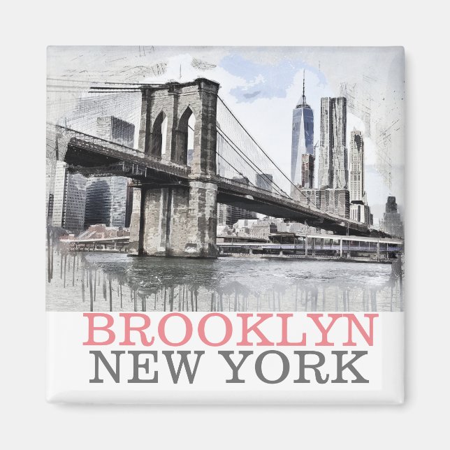 Brooklyn NYC New York Magnet (Framsidan)