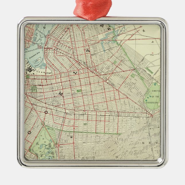 Brooklyn och Vicinity Julgransprydnad Metall (Framsidan)