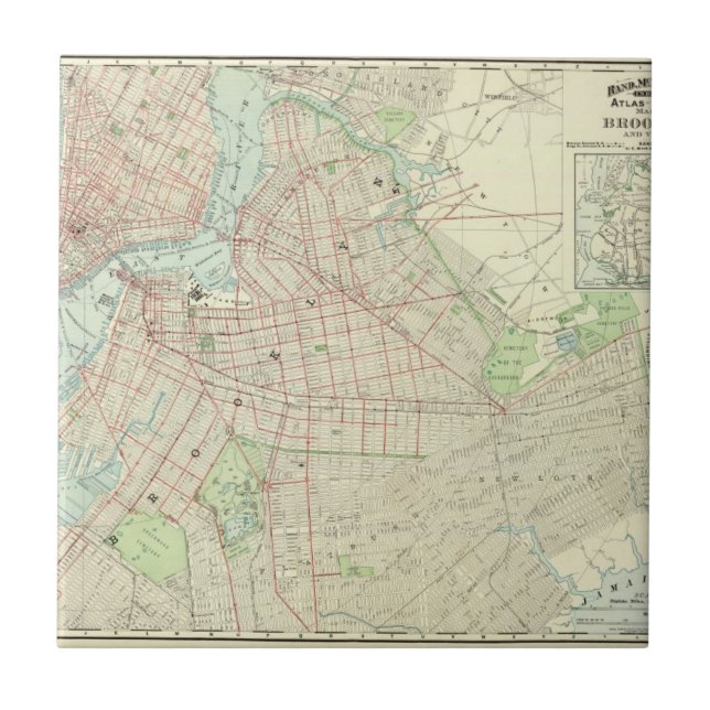 Brooklyn och Vicinity Kakelplatta (Framsidan)