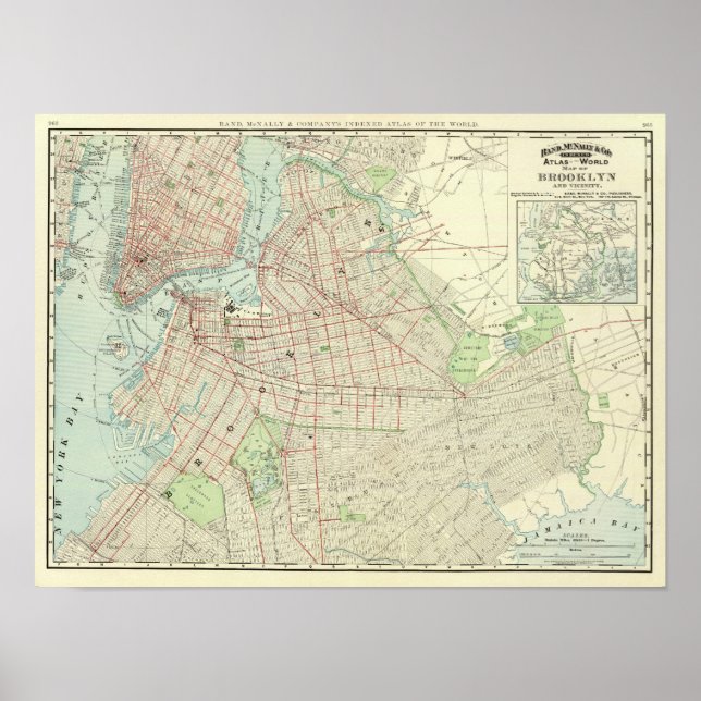 Brooklyn och Vicinity Poster (Framsidan)