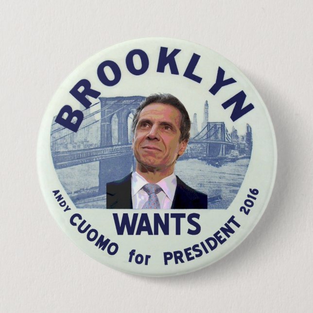 Brooklyn önskar Andy Cuomo för presidenten 2016 Knapp (Framsida)
