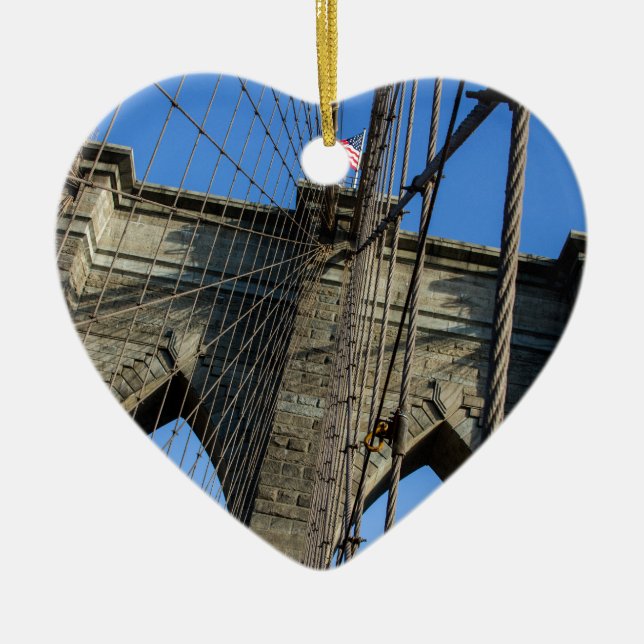 Brooklyn överbryggar 02 julgransprydnad keramik (Framsidan)