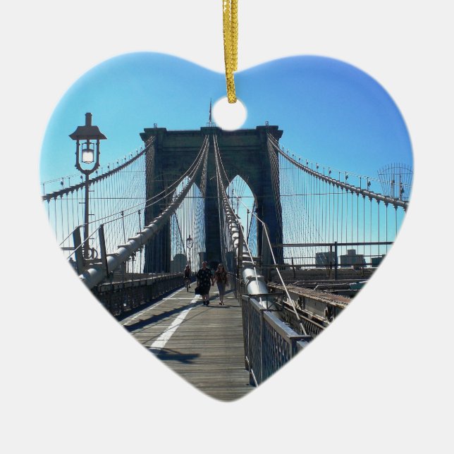 Brooklyn överbryggar 2 julgransprydnad keramik (Framsidan)