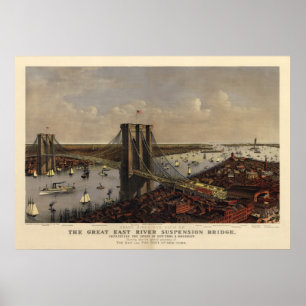 Brooklyn överbryggar by och 1885) poster