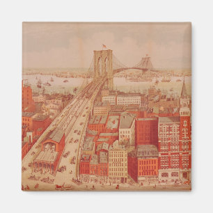 Brooklyn överbryggar, c.1883 magnet