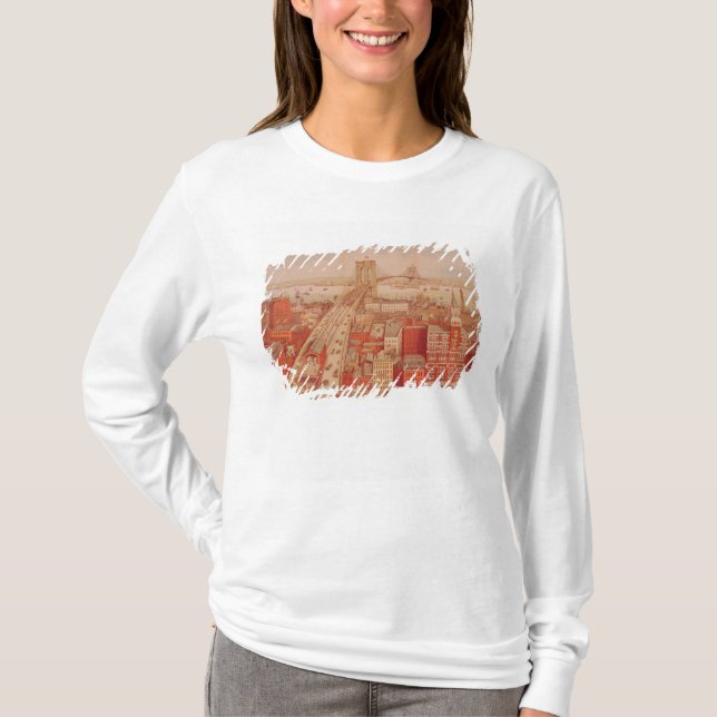 Brooklyn överbryggar, c.1883 tee shirt (Framsida)