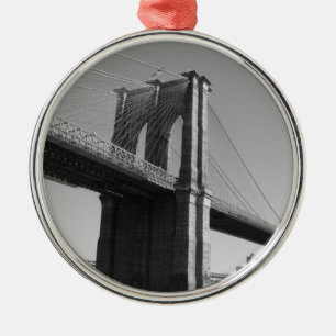 Brooklyn överbryggar fotoprydnaden julgransprydnad metall