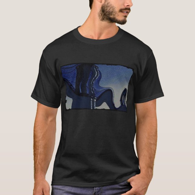 Brooklyn överbryggar i skeva blått - t-shirt (Framsida)