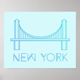 Brooklyn överbryggar New York City Poster