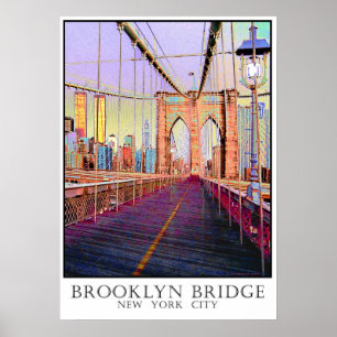 Brooklyn överbryggar, New York City Poster