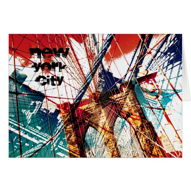 Brooklyn överbryggar, NYC Hälsningskort (Framsidan Horizontal)