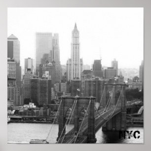 brooklyn överbryggar NYC Poster