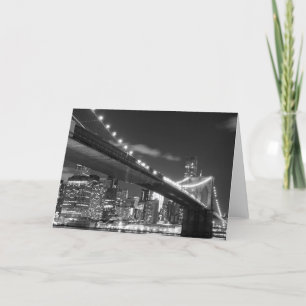 Brooklyn överbryggar och Manhattan horisont Kort