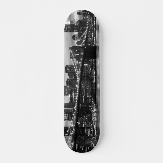 Brooklyn överbryggar och Manhattan horisont, NYC Skateboard Bräda 21,5 Cm (Framsida)