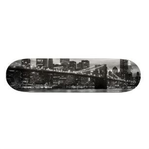 Brooklyn överbryggar och Manhattan horisont, NYC Skateboard Bräda 21,5 Cm