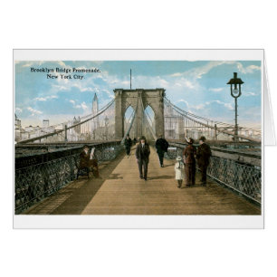 Brooklyn överbryggar promenaden, New York City Hälsningskort