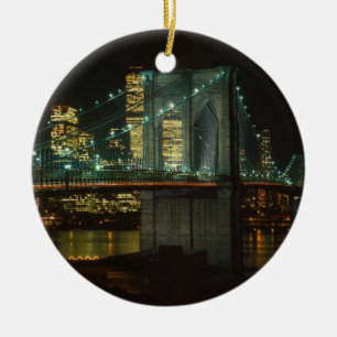 Brooklyn överbryggar prydnaden julgransprydnad keramik