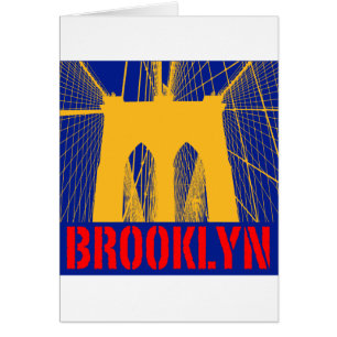 Brooklyn överbryggar silhouetten hälsningskort