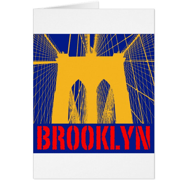 Brooklyn överbryggar silhouetten hälsningskort (Framsidan)