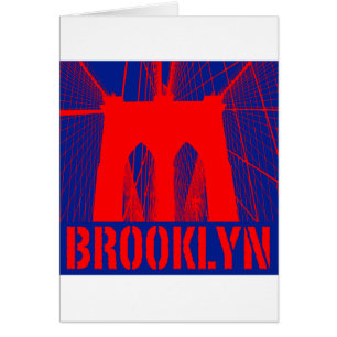 Brooklyn överbryggar silhouetten hälsningskort
