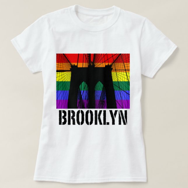 Brooklyn överbryggar silhouettepride 2 tee shirt (Design framsida)