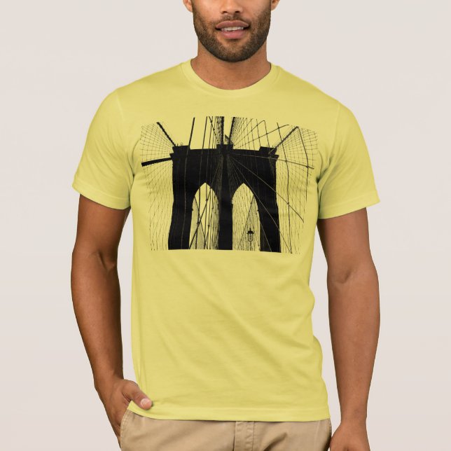 Brooklyn överbryggar silhouettesvart tee (Framsida)
