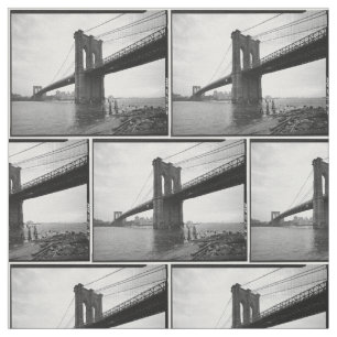Brooklyn överbryggar svartvitt fotograferar tyg