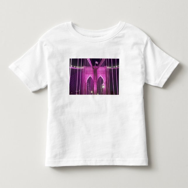 Brooklyn överbryggar tände lilor tee shirt (Framsida)