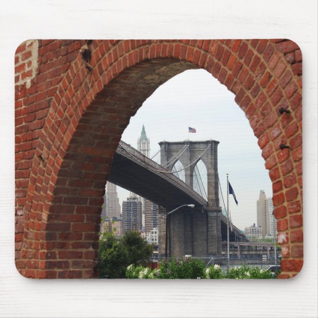 Brooklyn överbryggar tegelsten ärke- Mousepad Musmatta (Framsidan)