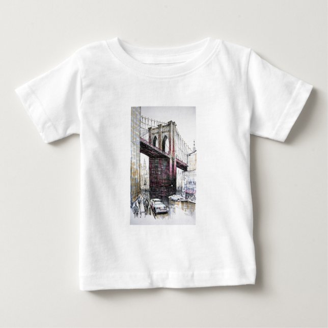 Brooklyn överbryggar, USA den begynna T Shirt (Framsida)