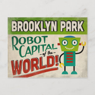 Brooklyn Park Minnesota Robot - Funny Vintage Vykort