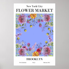 Brooklyn Poster New York City Flower Market Brookl