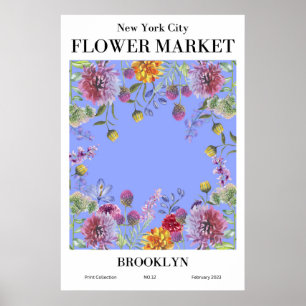 Brooklyn Poster New York City Flower Market Brookl