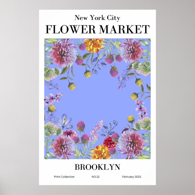Brooklyn Poster New York City Flower Market Brookl (Framsidan)